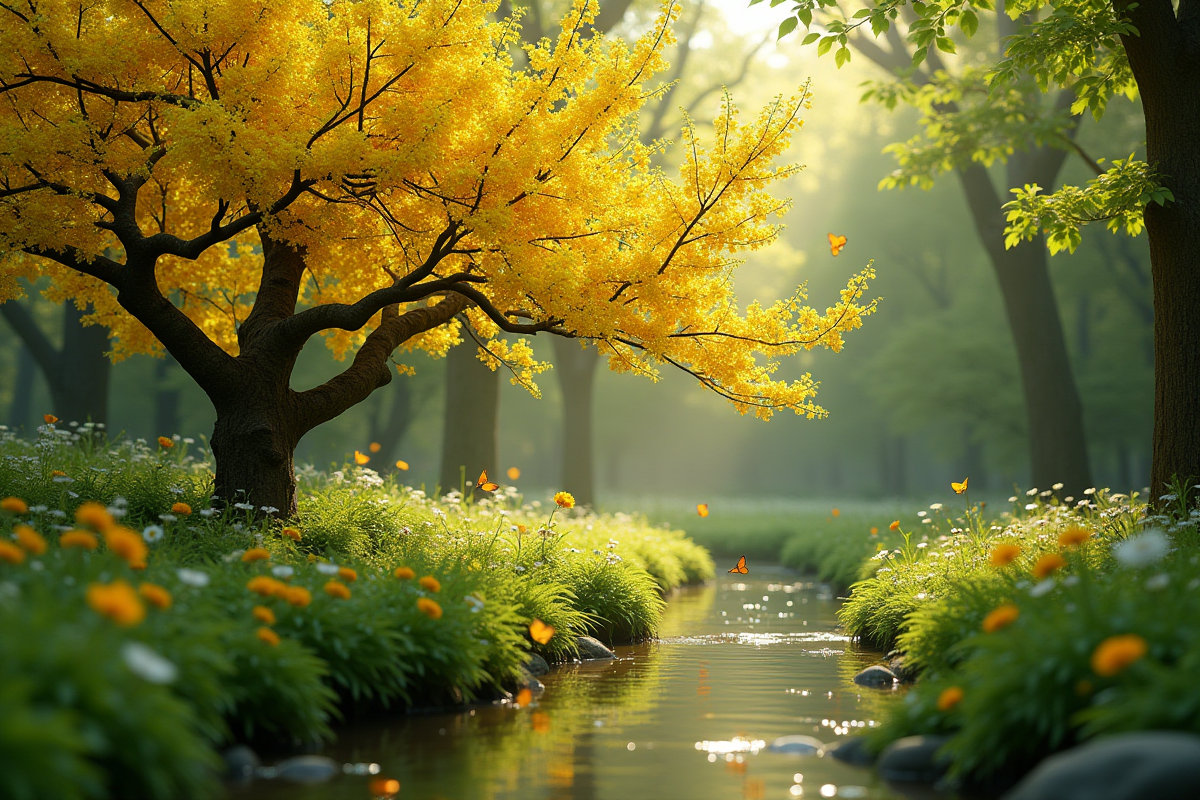 arbre jaune